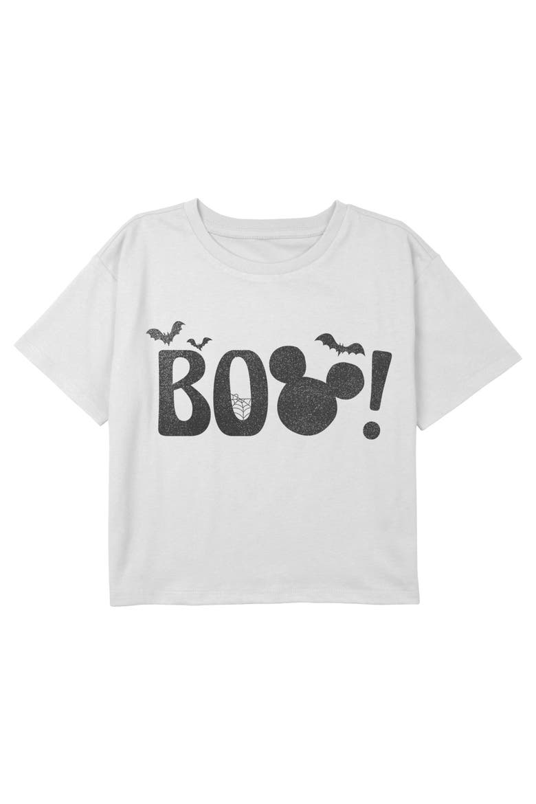 Girls Mickey & Friends Halloween Boo T Shirt, Main, color, White
