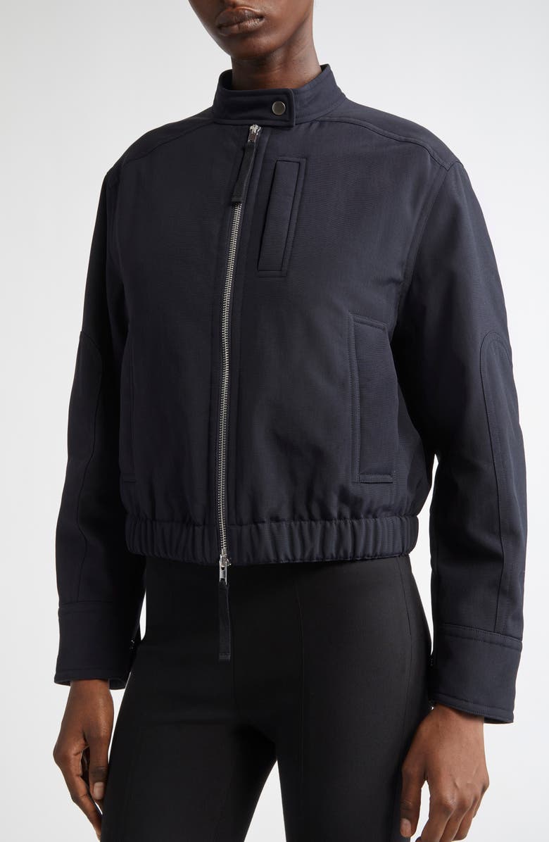 Vince Crop Bomber Jacket, Alternate, color, Coastal Blue