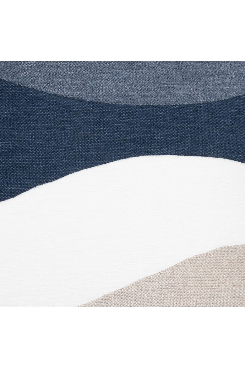 Contour Plush Chenille Indoor & Outdoor Woven Accent Pillow & Insert, Alternate, color, Indigo