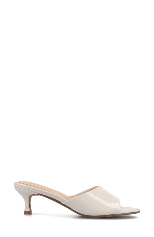 Journee Collection Women's Jeylah Kitten Heel Dress Sandals In Patent/bone