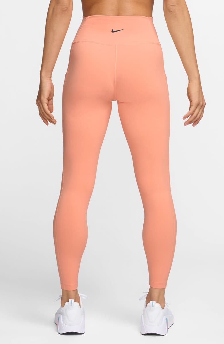 Nike Dri-FIT One High Waist 7/8 Leggings, Alternate, color, Apricot Agate/ Black