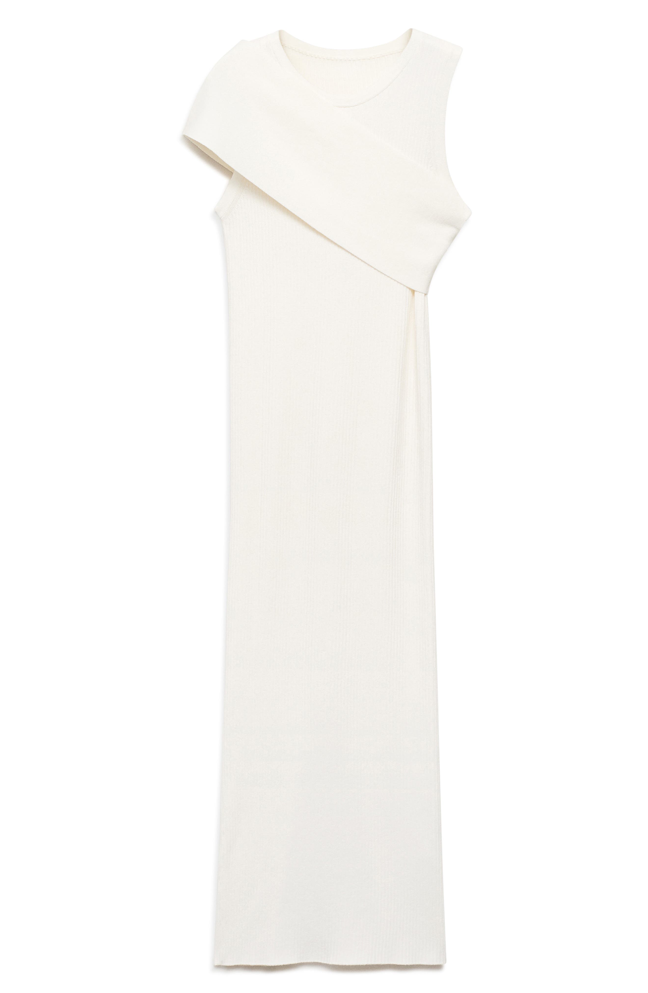 Asymmetric Knit Midi Dress - image 2