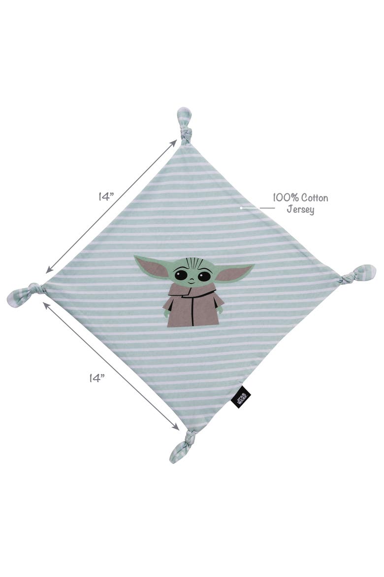 Star Wars Mandalorian Grogu Cotton Jersey Security Blanket/Lovey, Alternate, color, Green