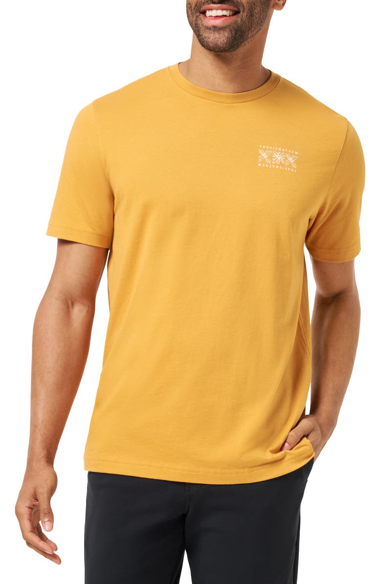 TravisMathew Crosscheck Cotton Graphic T-Shirt, Main, color, Spruce Yellow