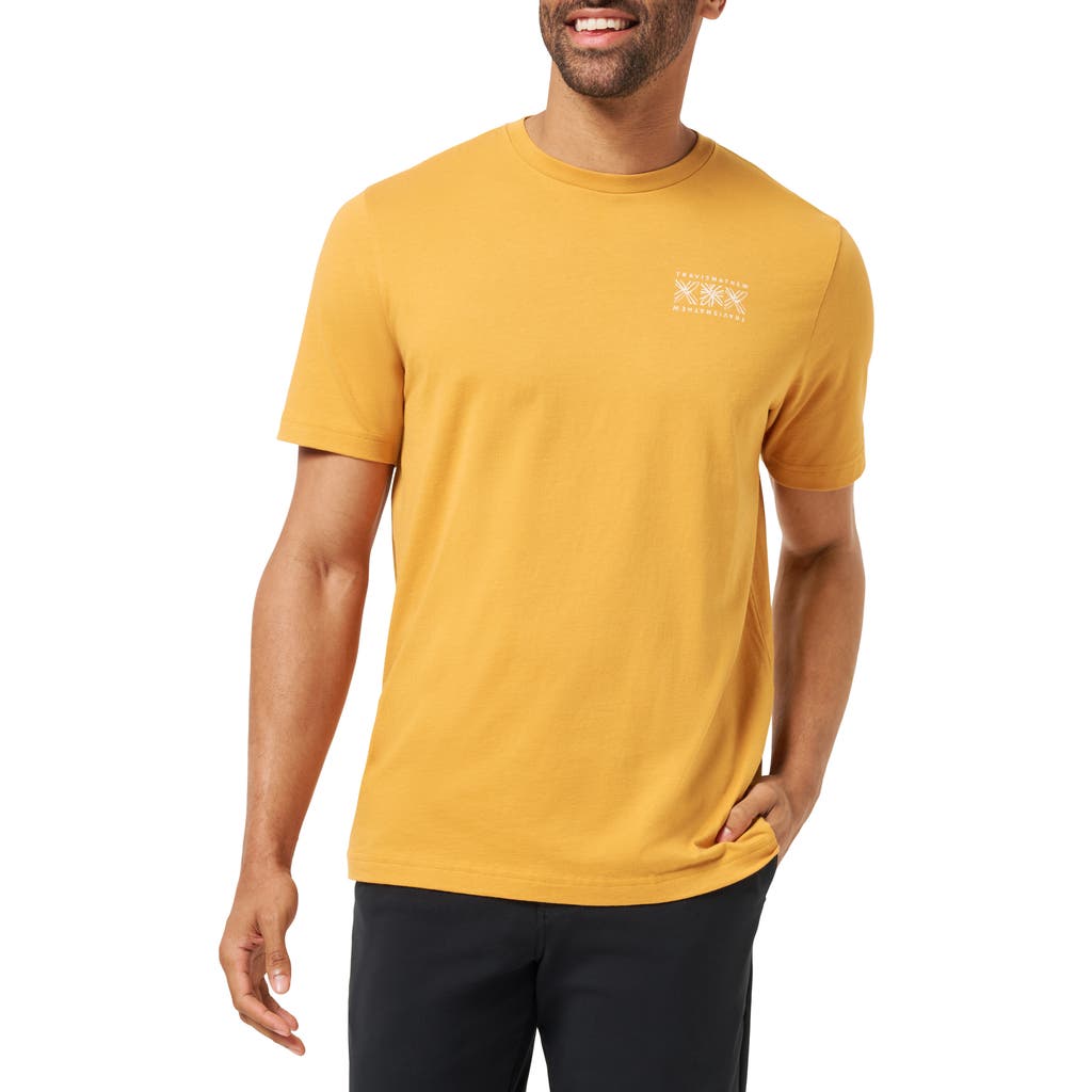 Travismathew Crosscheck Cotton Graphic T-shirt In Yellow