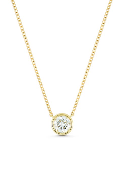 Monaco Diamond Solitaire Pendant Necklace