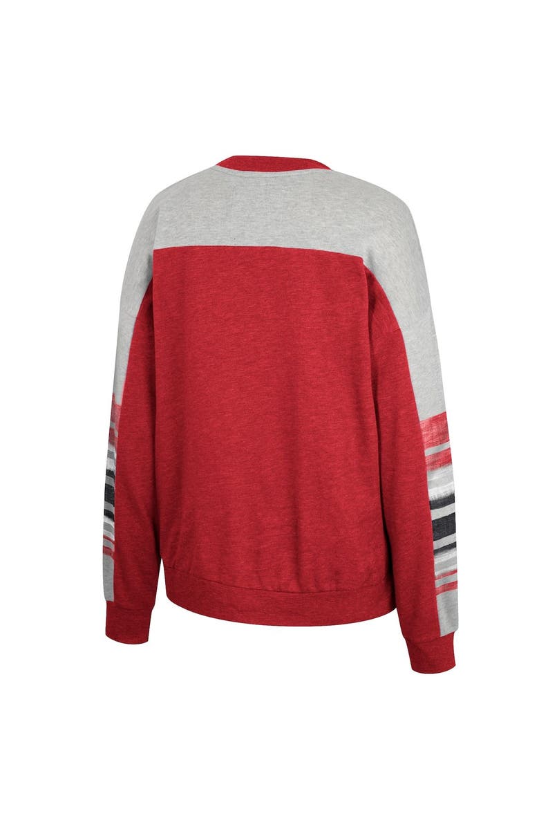 COLOSSEUM Women's Colosseum Crimson/Heather Gray Alabama Crimson Tide Baby Talk Pullover Sweatshirt, Alternate, color,