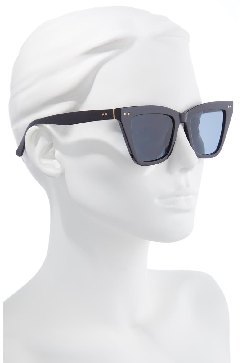 50mm Cat Eye Sunglasses, Alternate, color, BLACK