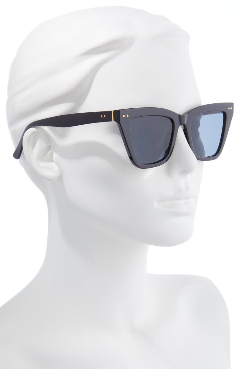 BP. 50mm Cat Eye Sunglasses, Alternate, color, Black