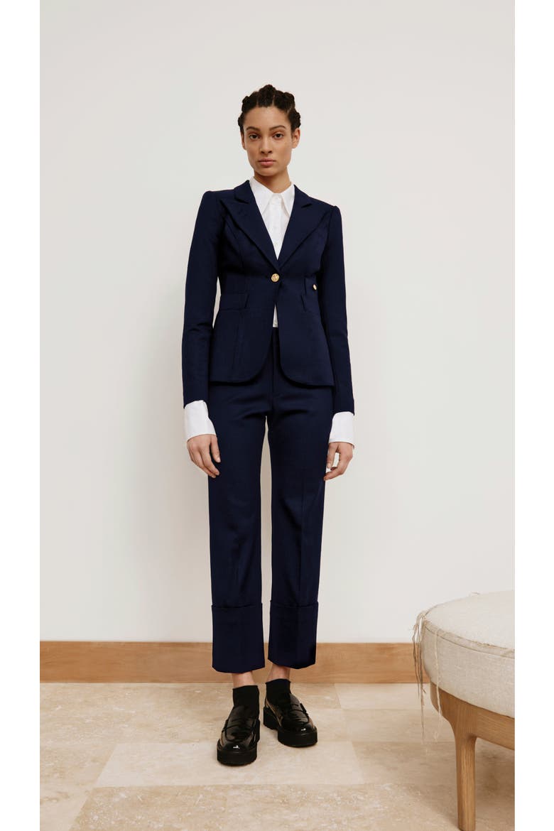 Cuffed Flood Pant, Alternate, color, Navy