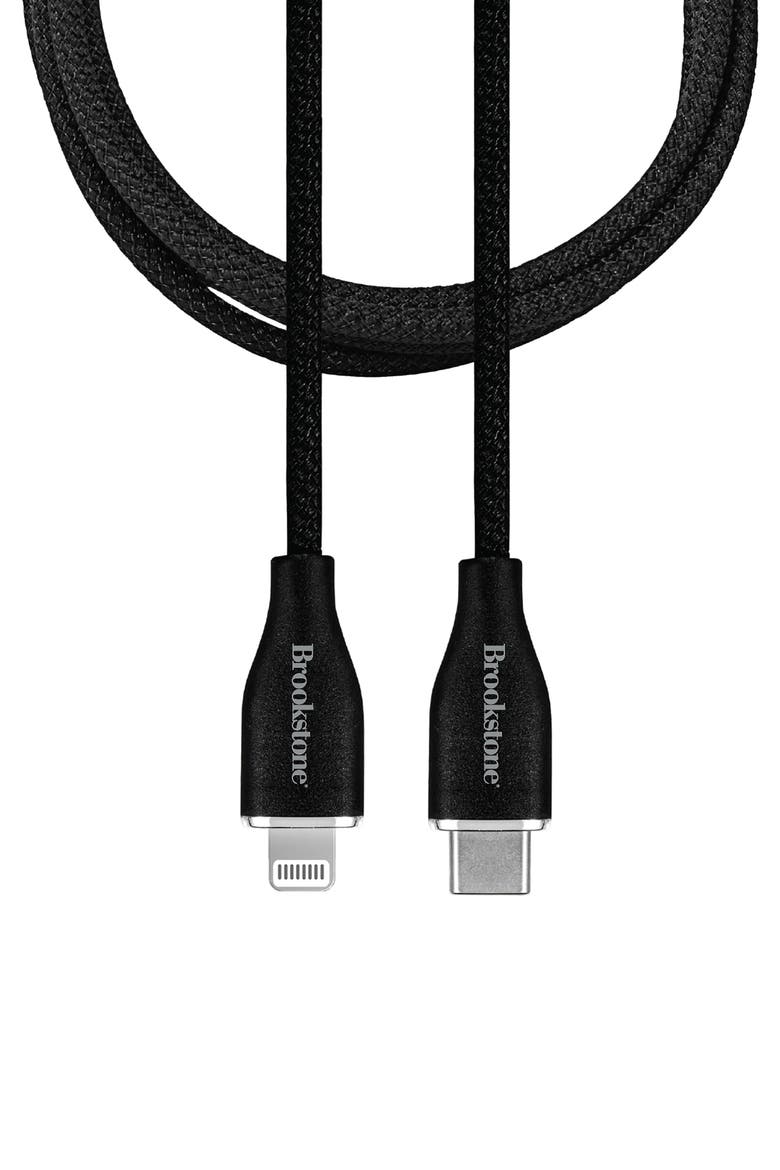6-Foot Braided Type-C to Lightning Cable, Main, color, BLACK
