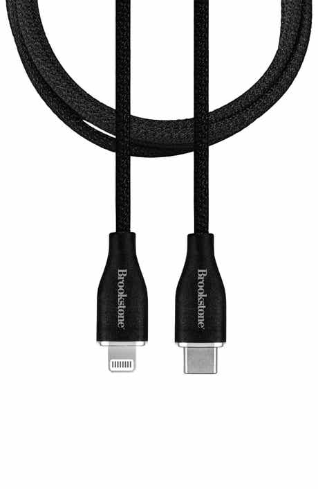 BROOKSTONE 6-Foot Braided Type-C to Lightning Cable