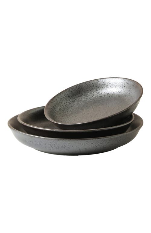 Stone Lain Valencia Porcelain 3-piece Serving Bowl Set In Gray