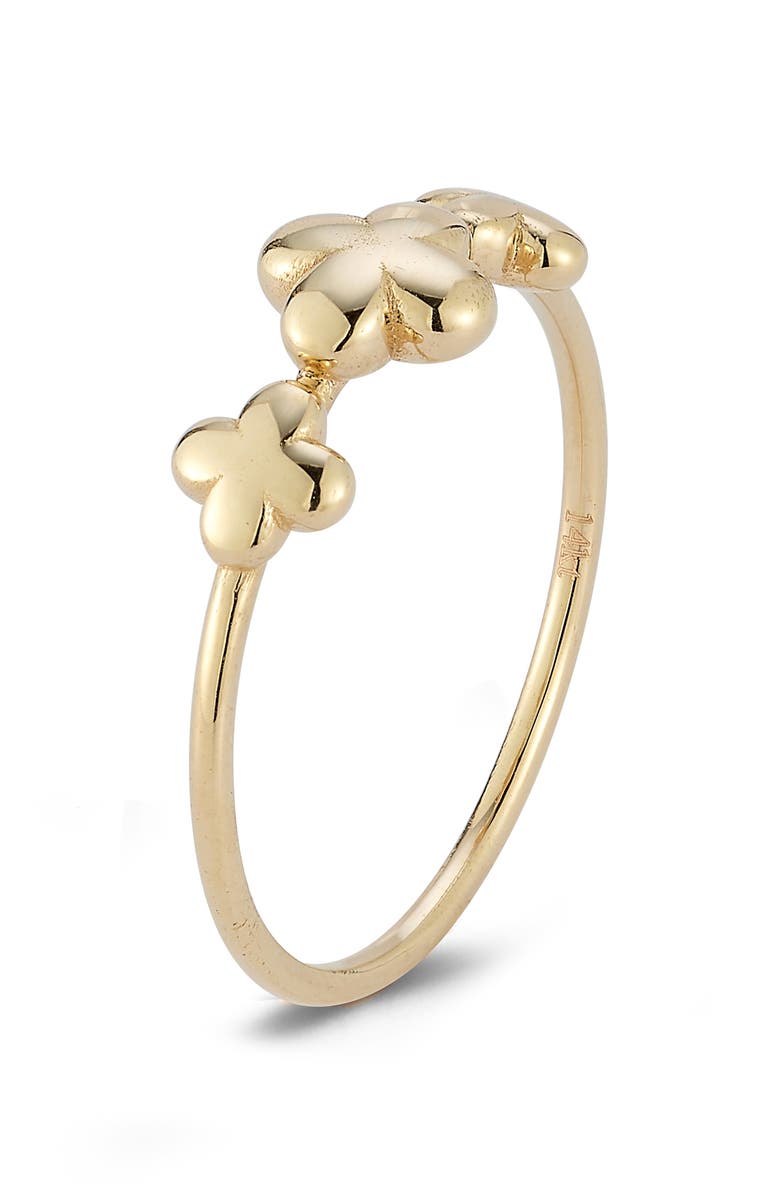 Ember Fine Jewelry Clover Trio Ring, Alternate, color, Gold