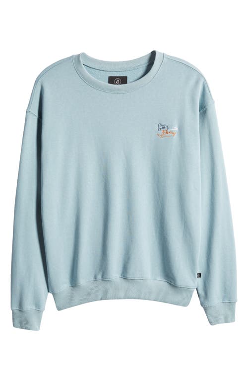 Swannies Golf Is Easy Embroidered French Terry Sweatshirt In Reef