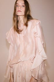 H&M Flounce-trimmed Blouse