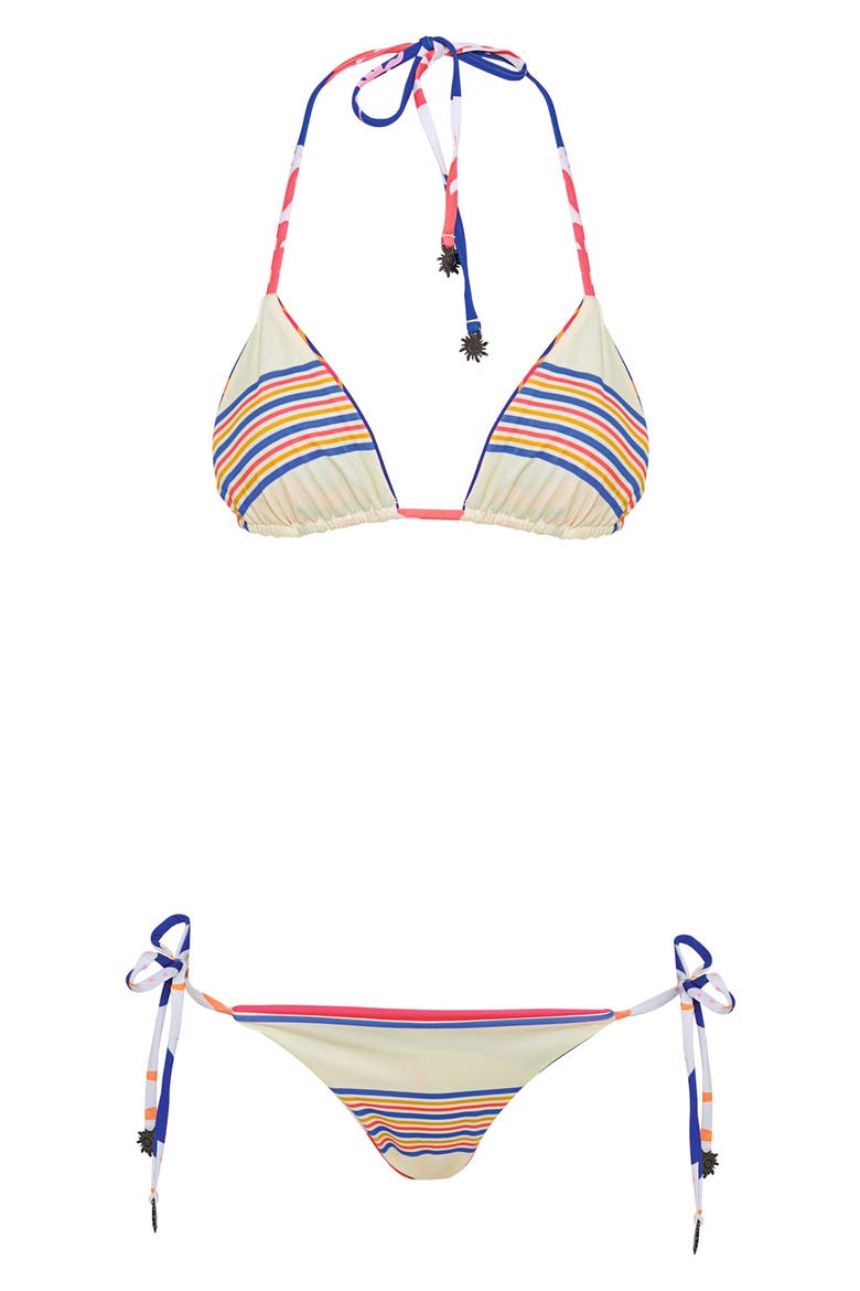 Sunlit Sunning Reversible Bikini Bottoms, Alternate, color, BLUE