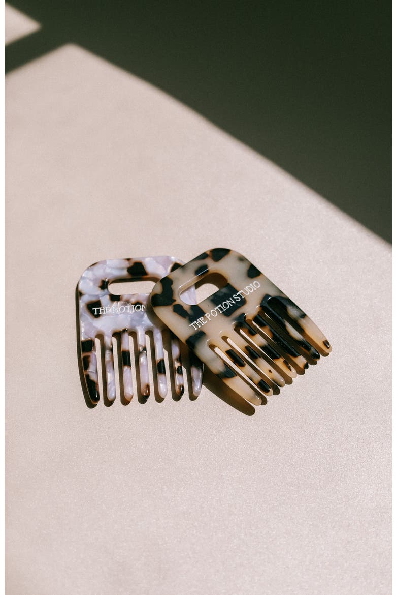 Mini Comb - Nude, Alternate, color, BROWN
