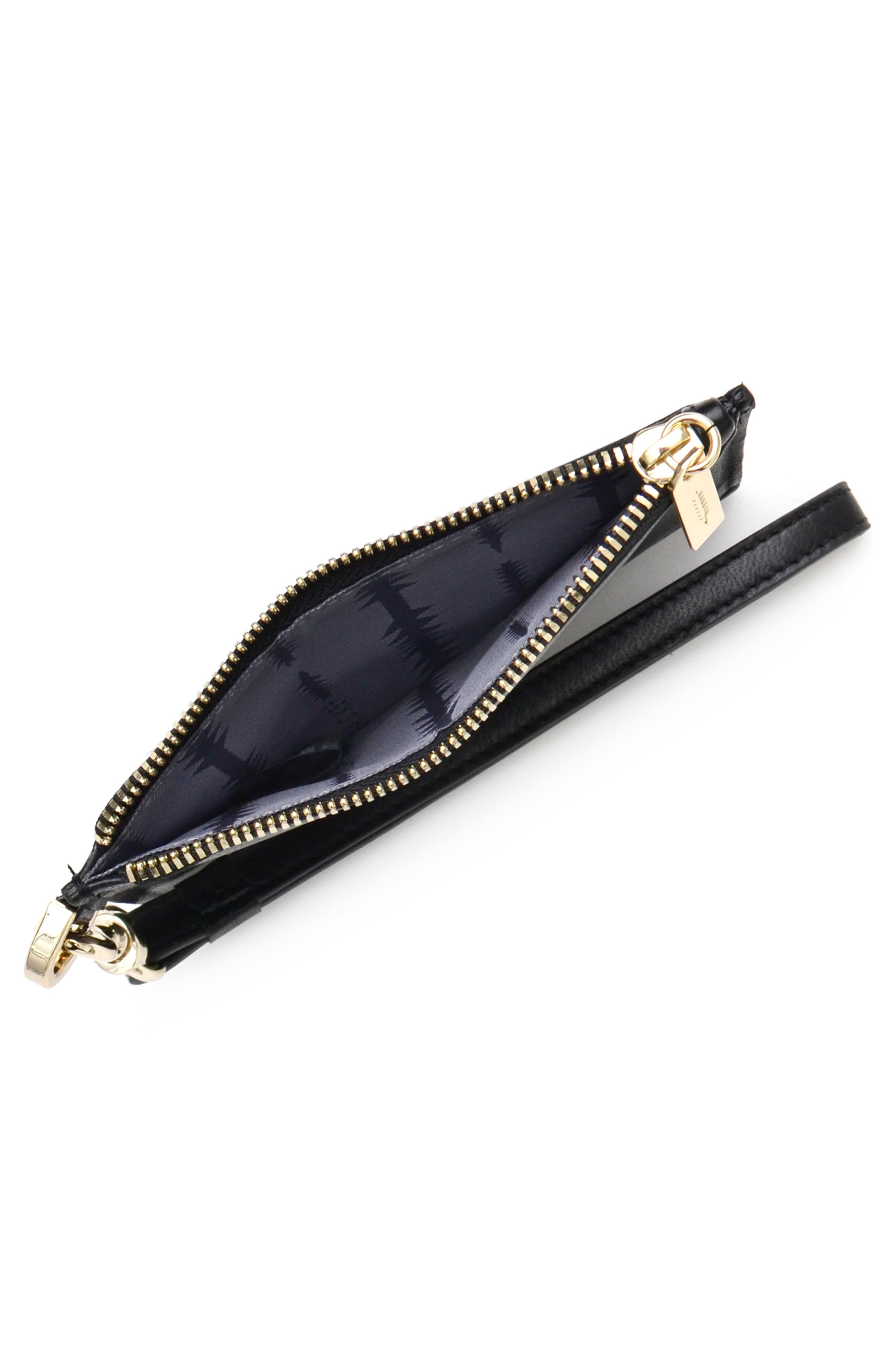 Thacker Kali Leather Wristlet, Alternate, color, Black