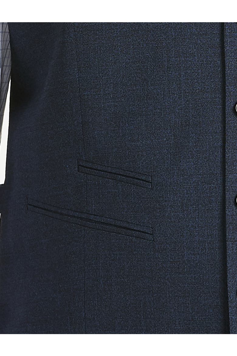 Performance Mélange Suit Vest, Alternate, color, BLUE