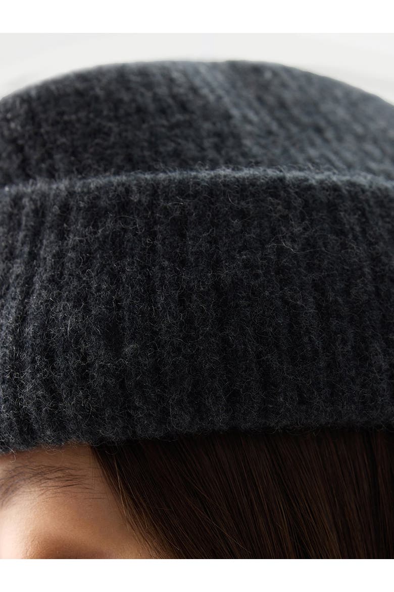 Unisex Cashmere Grandpa Hat, Alternate, color, charcoal