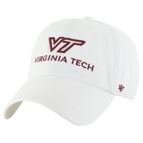 Men's '47 White Virginia Tech Hokies Clean Up Adjustable Hat