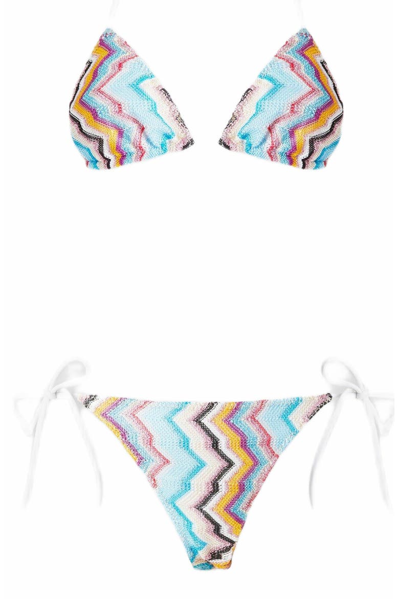 Classic Viscose And Lamé Bikini, Alternate, color, Multicoloured