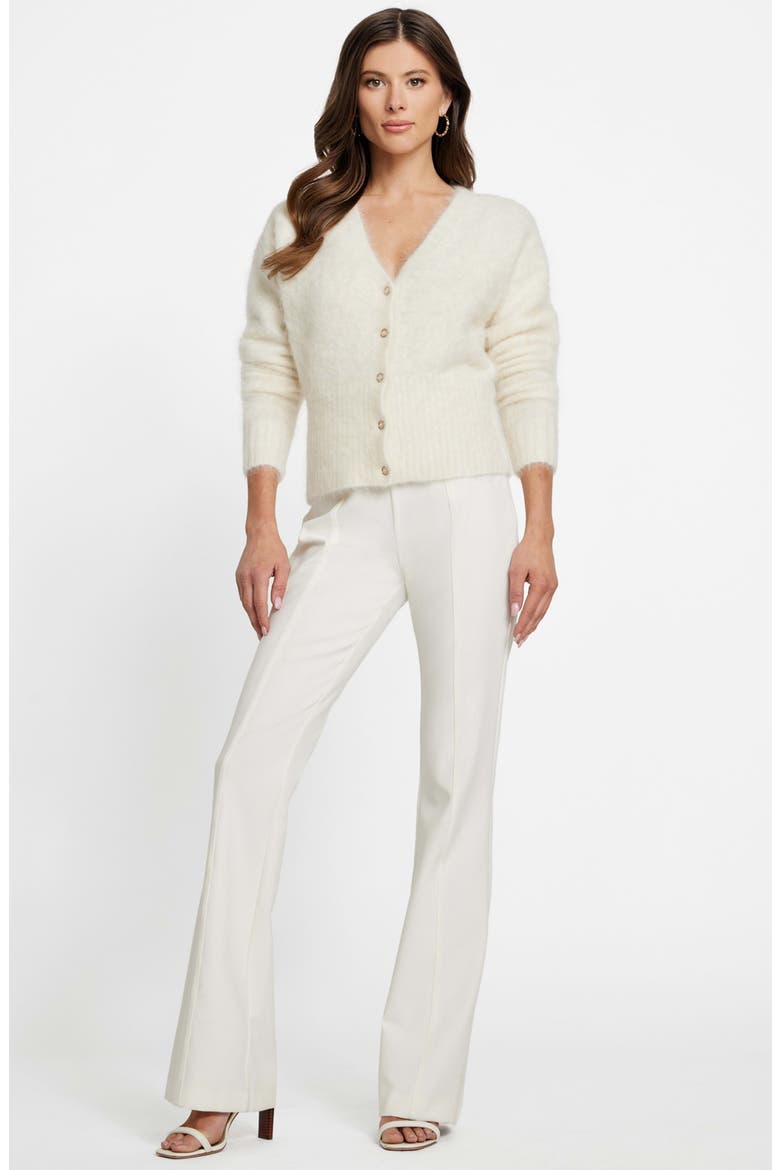 Agnes Fuzzy Alpaca Blend Cardigan, Alternate, color, OPEN BEIGE