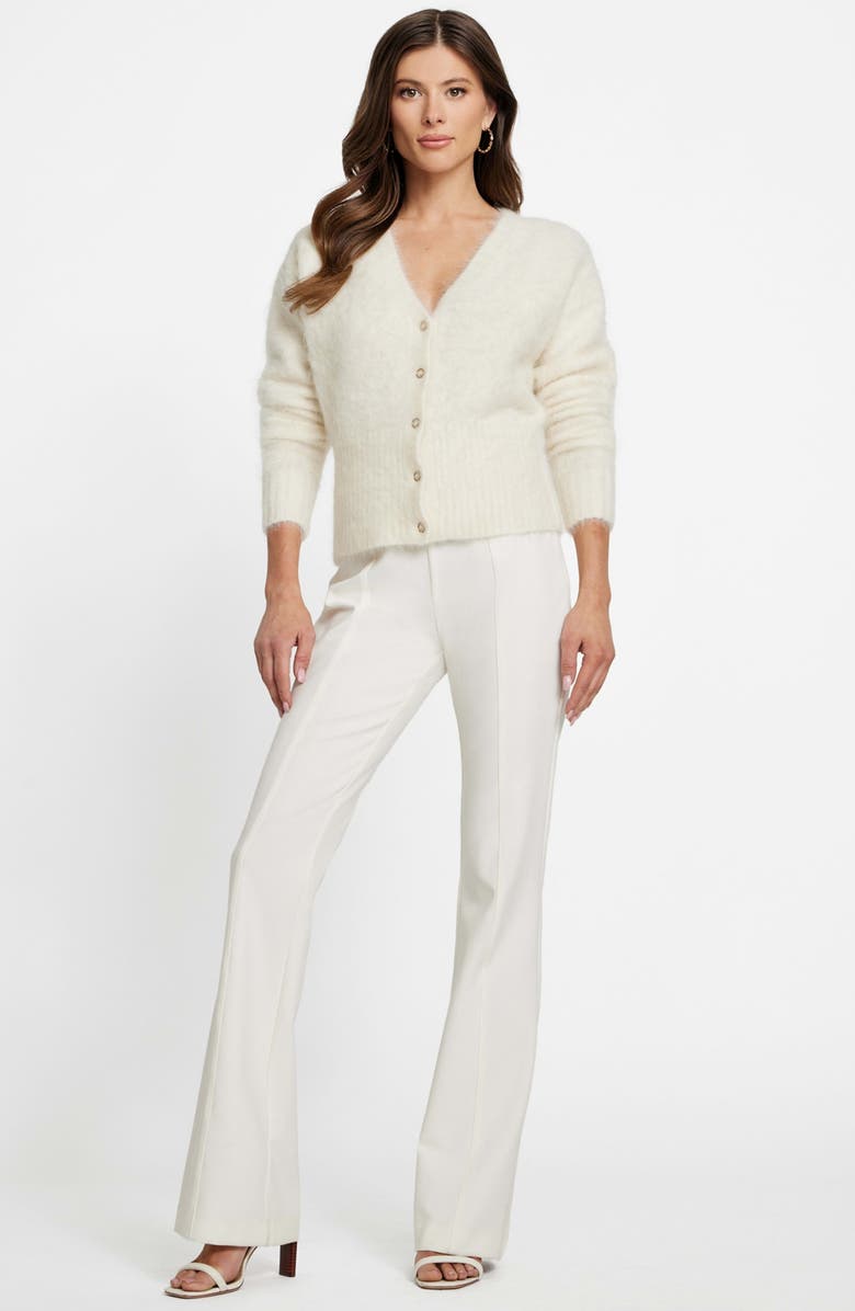 Marciano Agnes Fuzzy Alpaca Blend Cardigan, Alternate, color, Open Beige