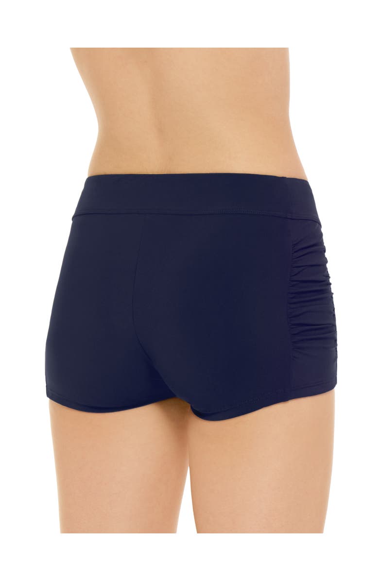 Christina Essentials Bottom Boyleg With Shirring, Alternate, color, Navy