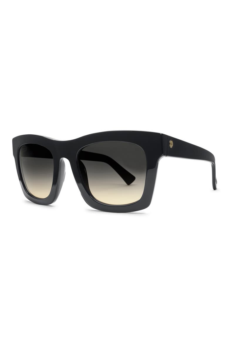 'Crasher' 53mm Retro Sunglasses, Alternate, color, GLOSS BLACK/ BLACK GRADIENT