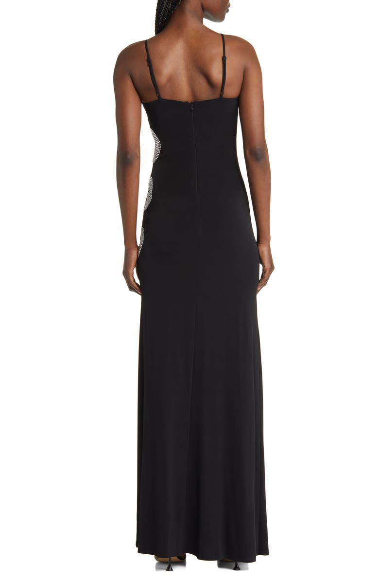 NEXT UP Crystal Ruched Body-Con Gown, Alternate, color, 