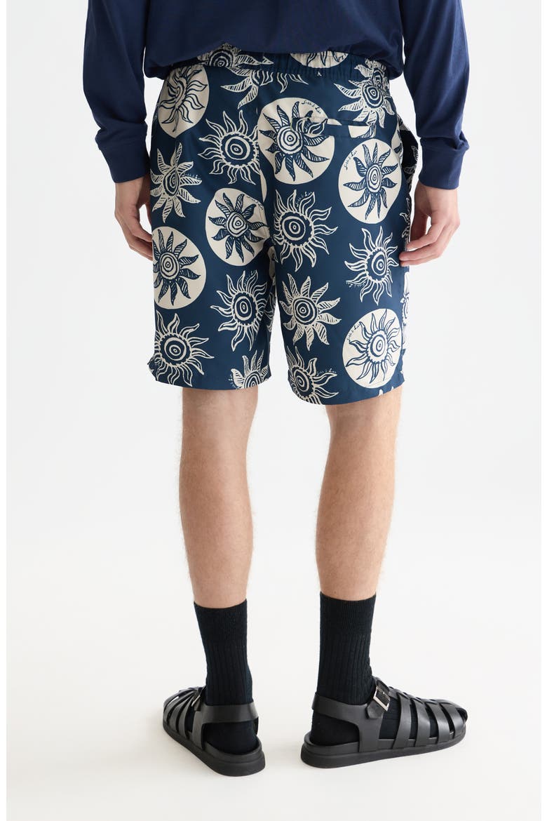 Print Swim Trunks, Alternate, color, SUNS CAPTAINS BLUE