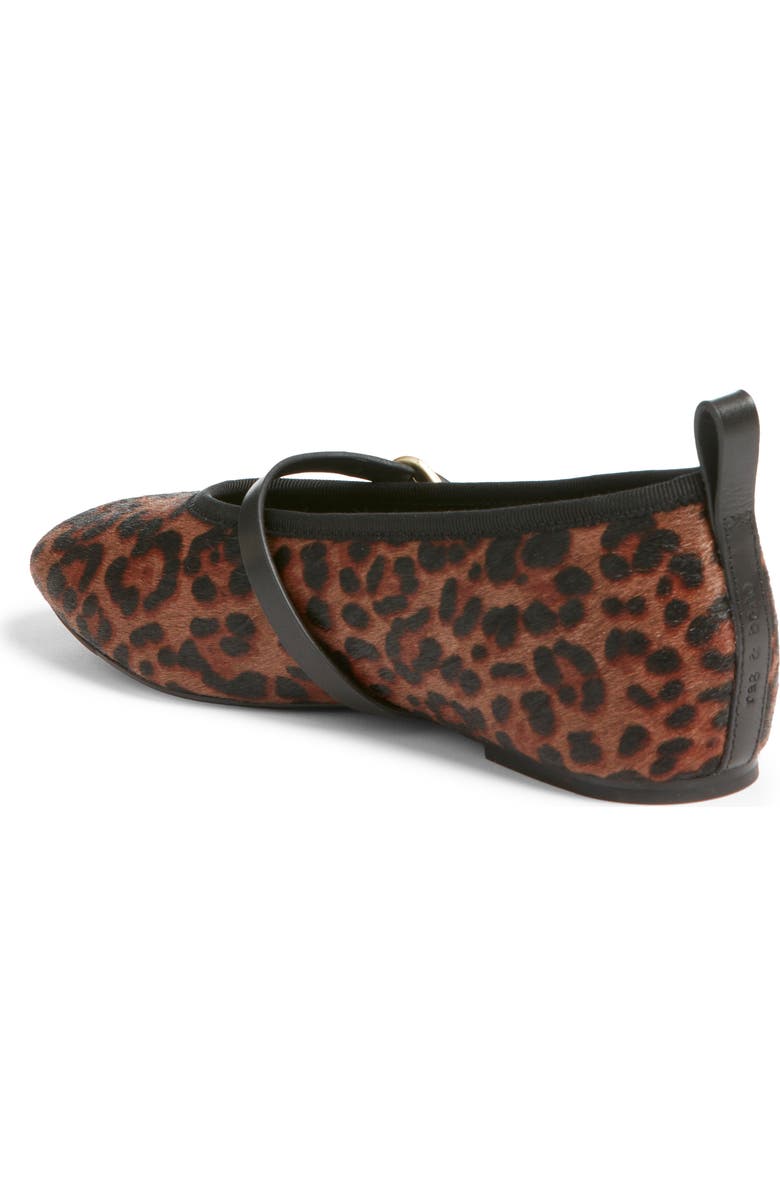 rag & bone Spire Genuine Calf Hair Mary Jane Flat, Alternate, color, Leopard