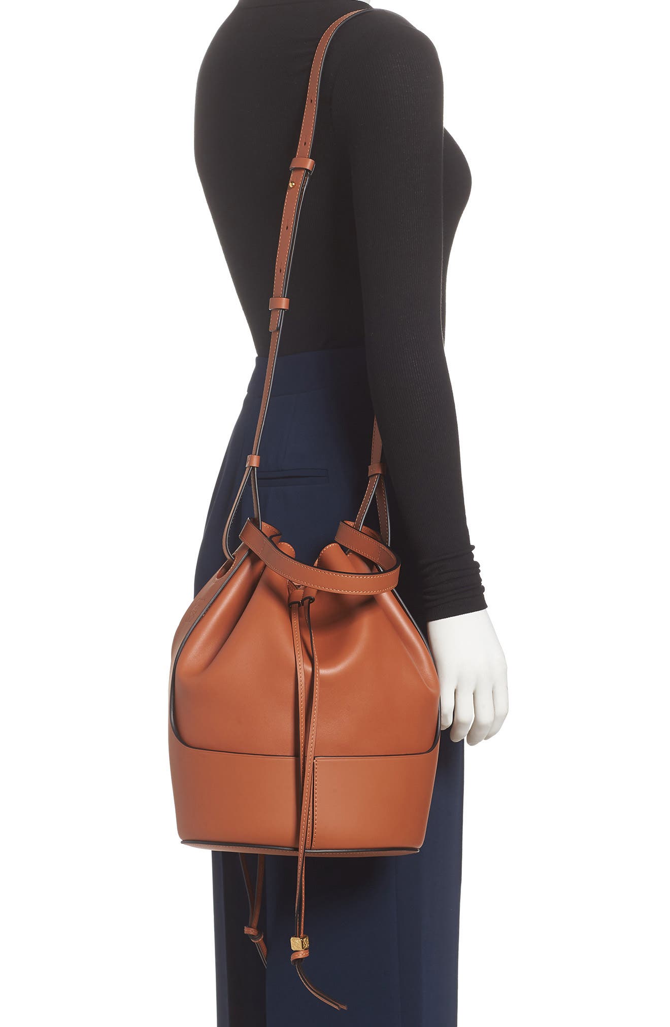 Loewe Balloon Leather Bucket Bag, Alternate, color, 