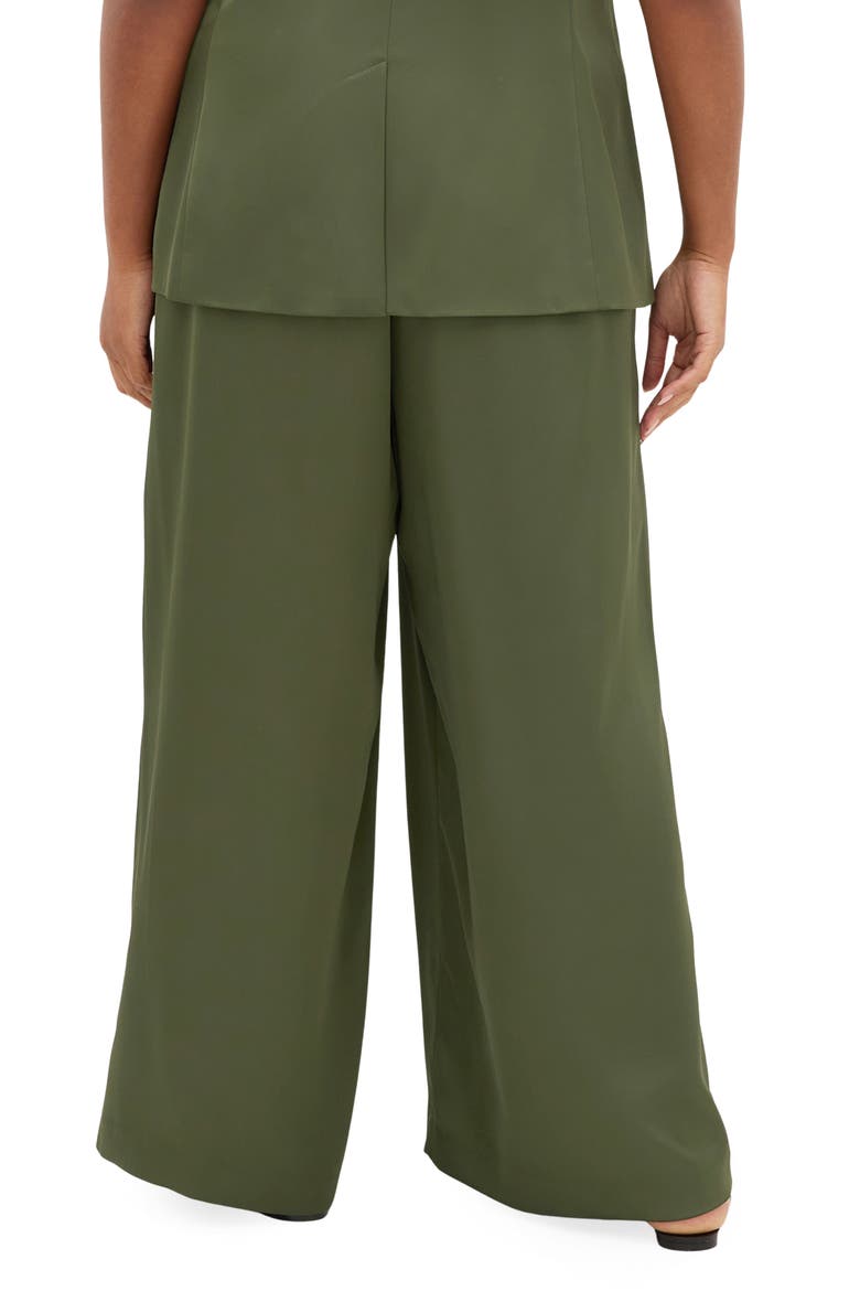 Rylie Palazzo Wide Leg Pants, Alternate, color, OLIVE
