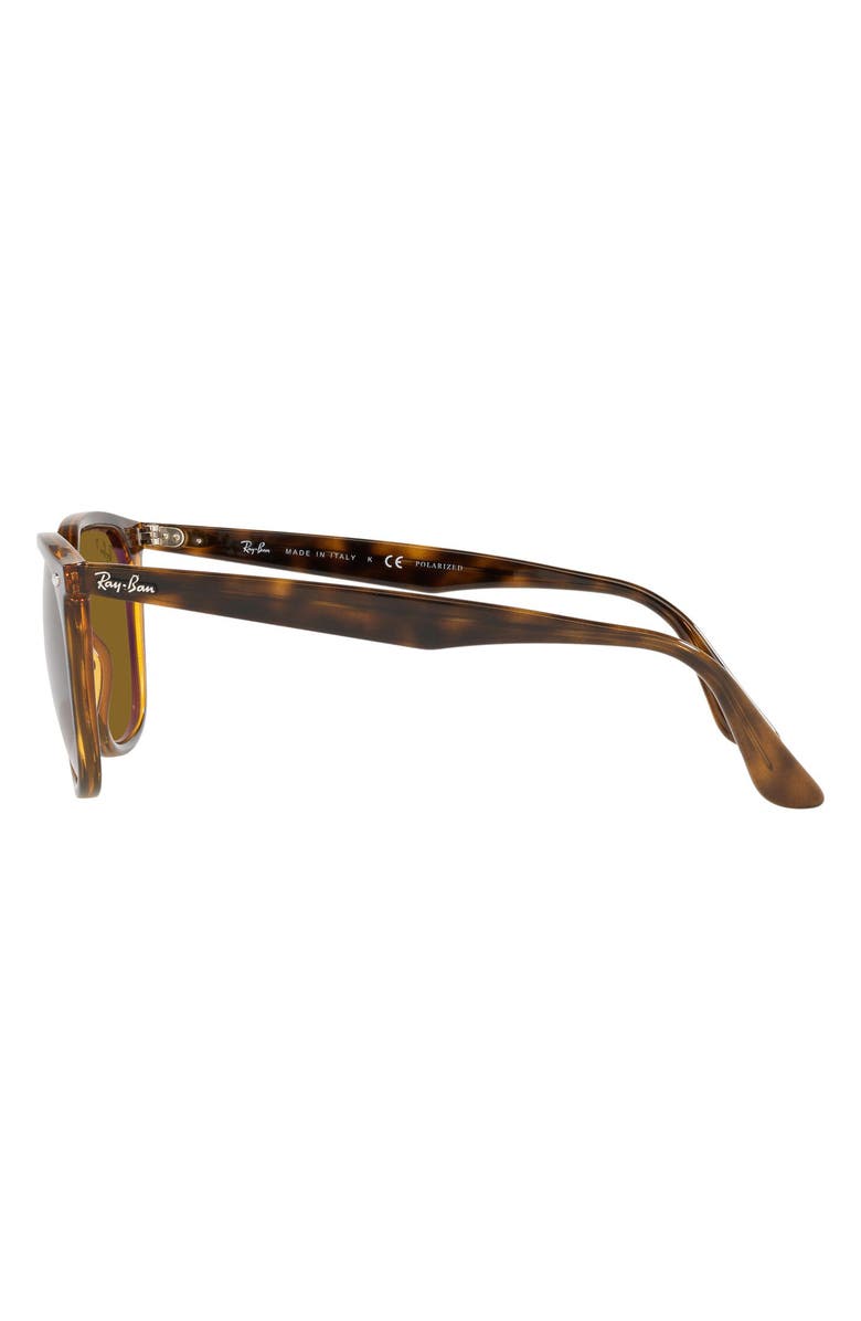 Ray-Ban 55mm Square Polarized Sunglasses, Alternate, color, Havana