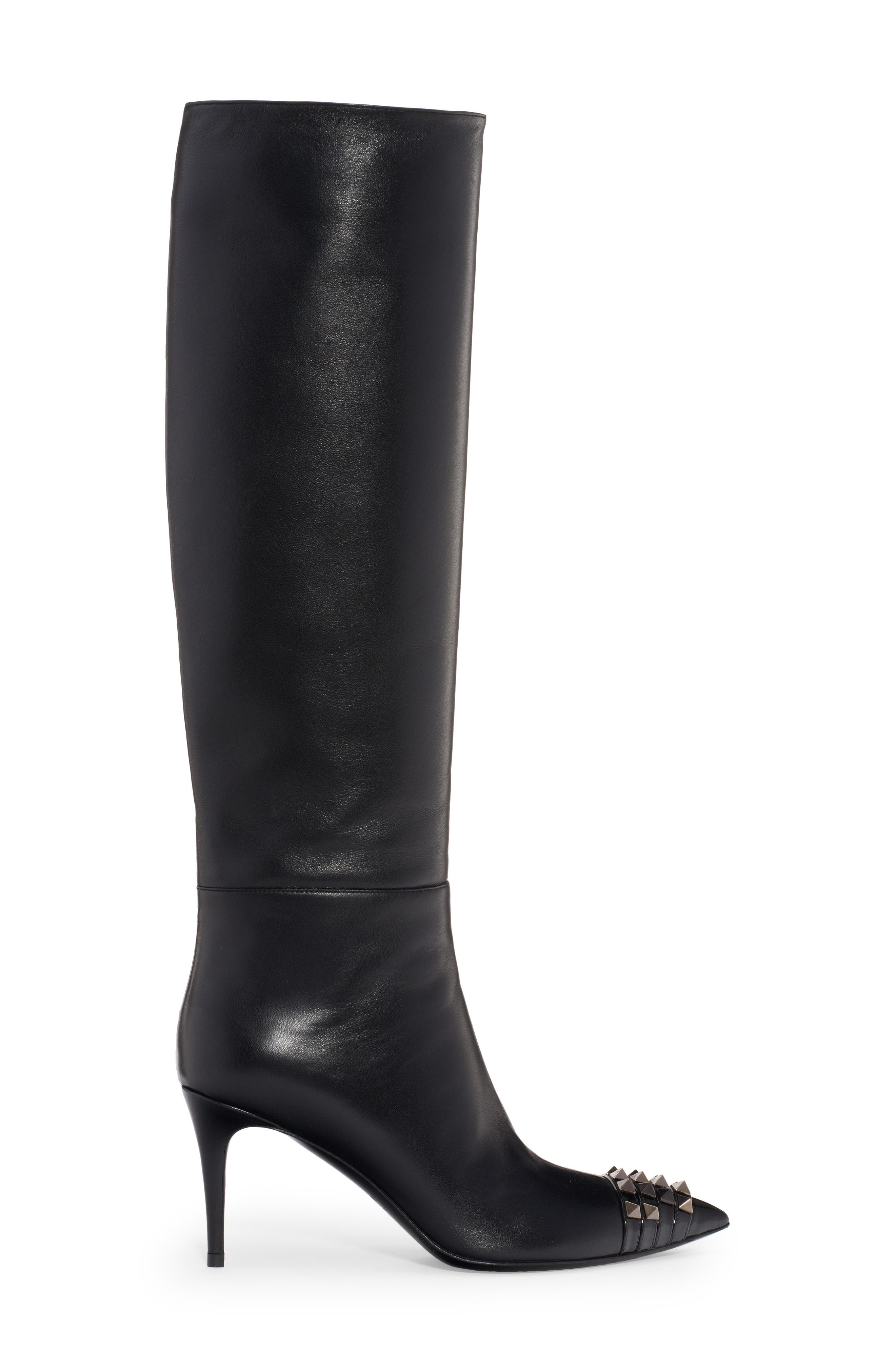 Valentino Garavani Alcove Rockstud Pointed Toe Tall Boot, Alternate, color, 
