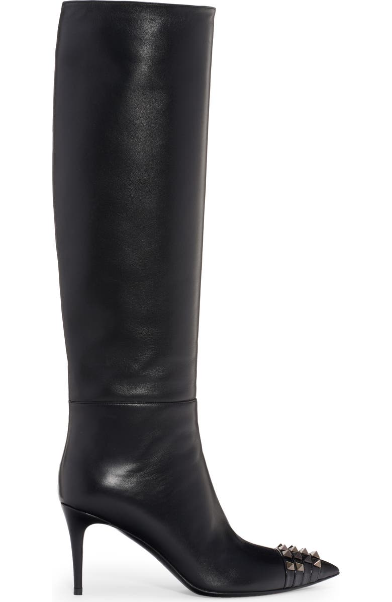 Valentino Garavani Alcove Rockstud Pointed Toe Tall Boot, Alternate, color,