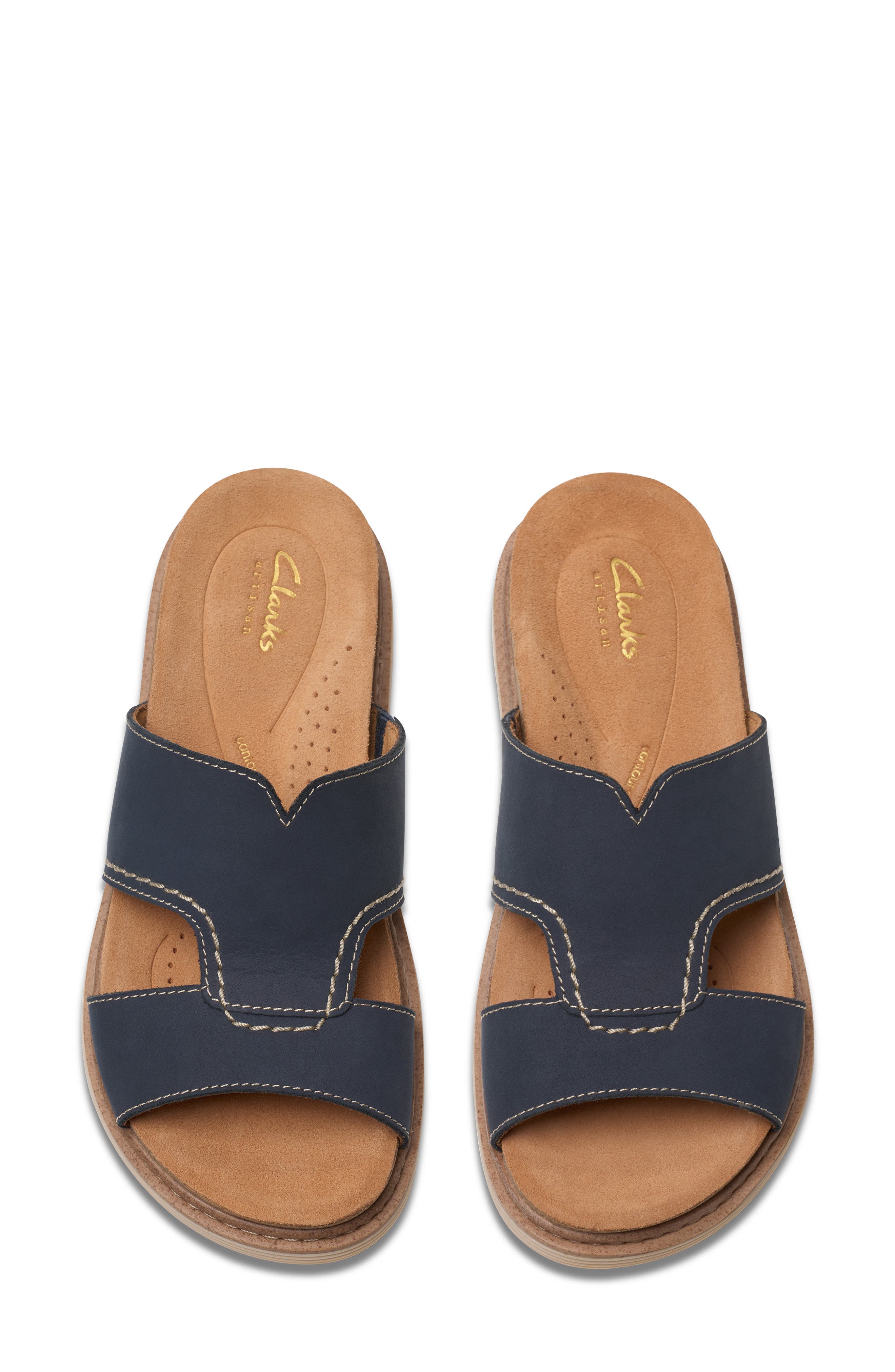 Clarks<sup>®</sup> Arwell Walk Slide Sandal, Alternate, color, Navy Nubuck