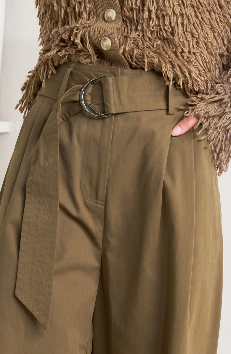 FREEMARKET D-Ring Belted Wide Leg Pants, Alternate, color, Brown