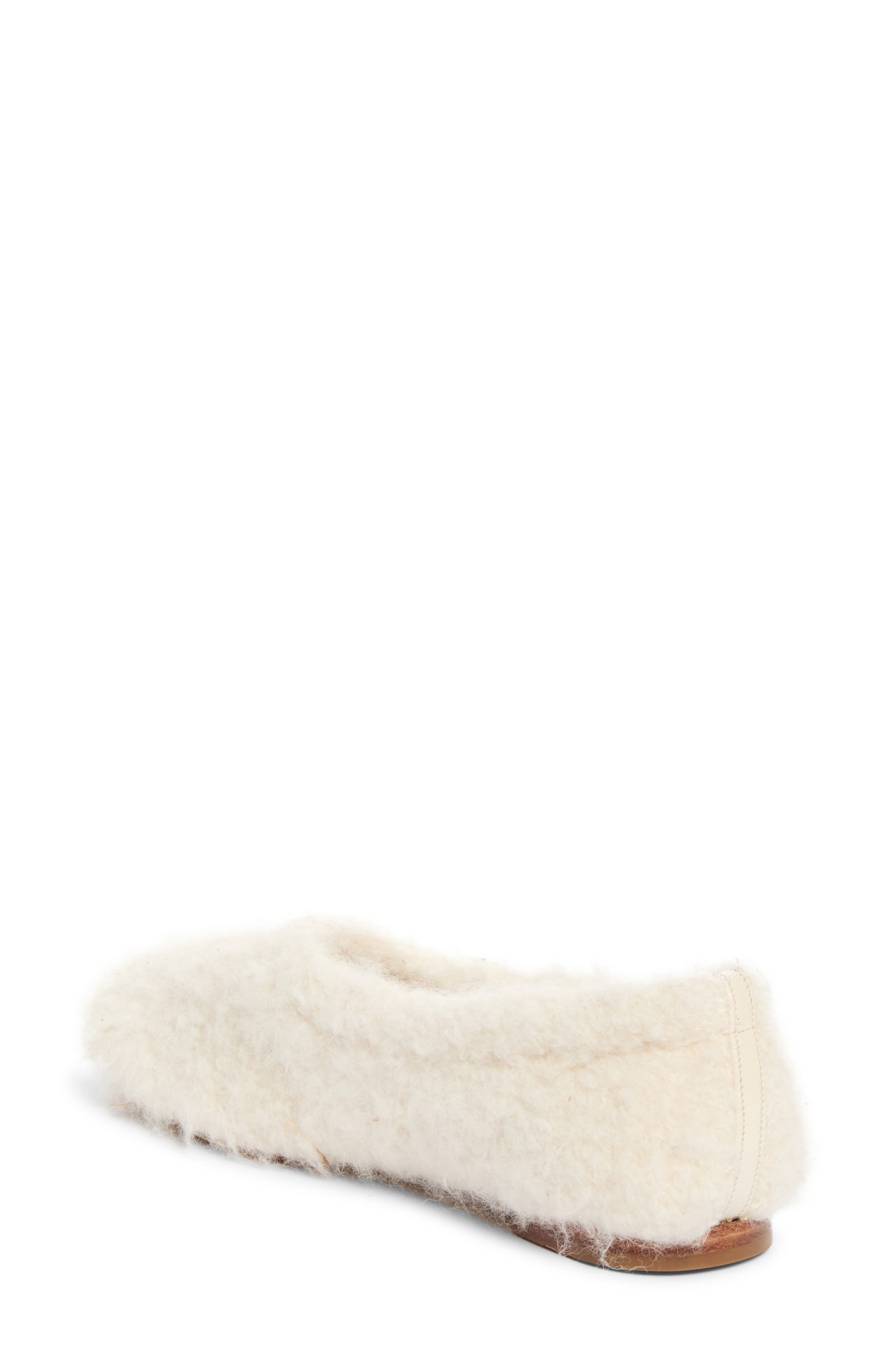 Emperor Faux Shearling Flat, Alternate, color, IVORY/ IVORY