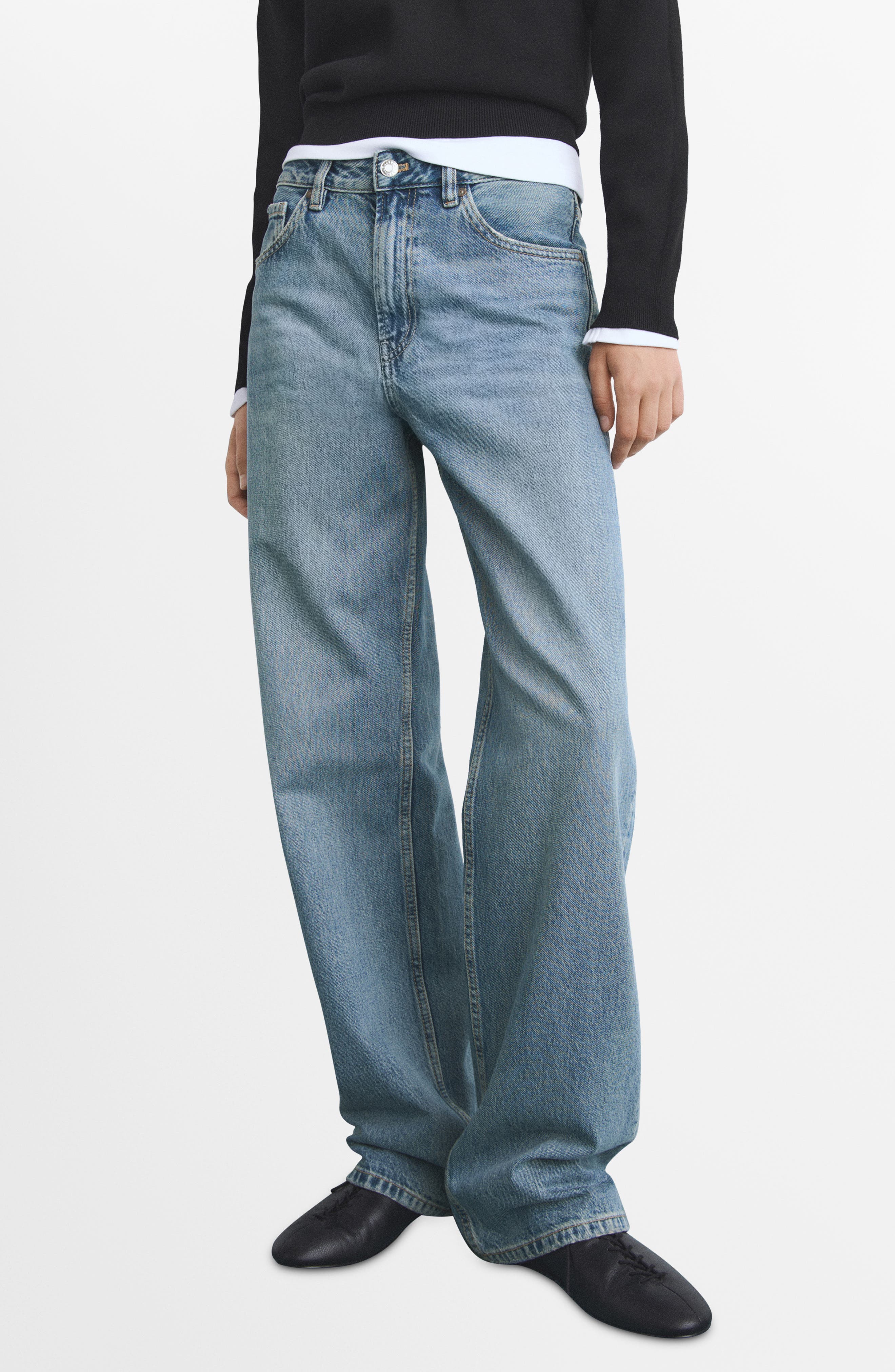 MANGO Miami Straight Leg Jeans