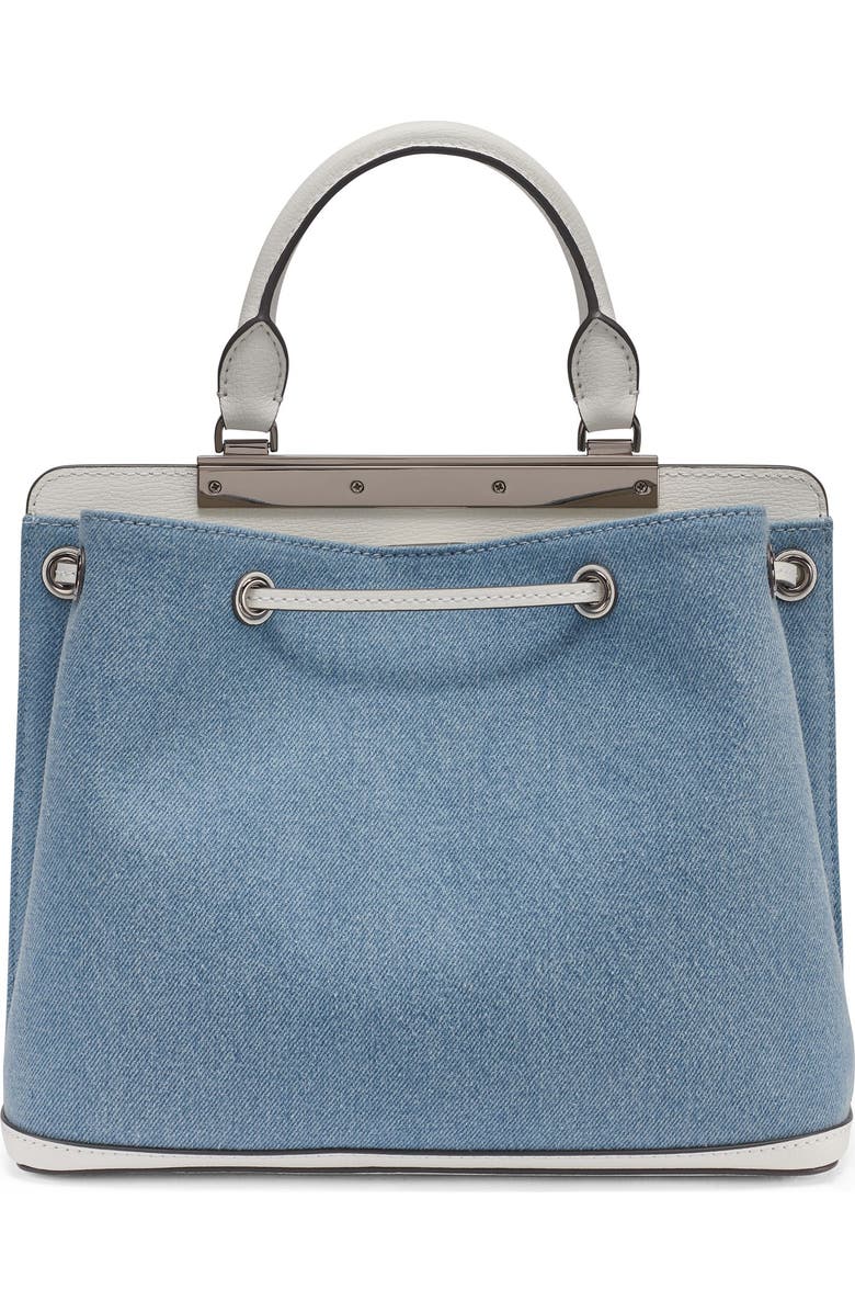 KARL LAGERFELD PARIS Evelina Denim Bucket, Alternate, color, Light Denim