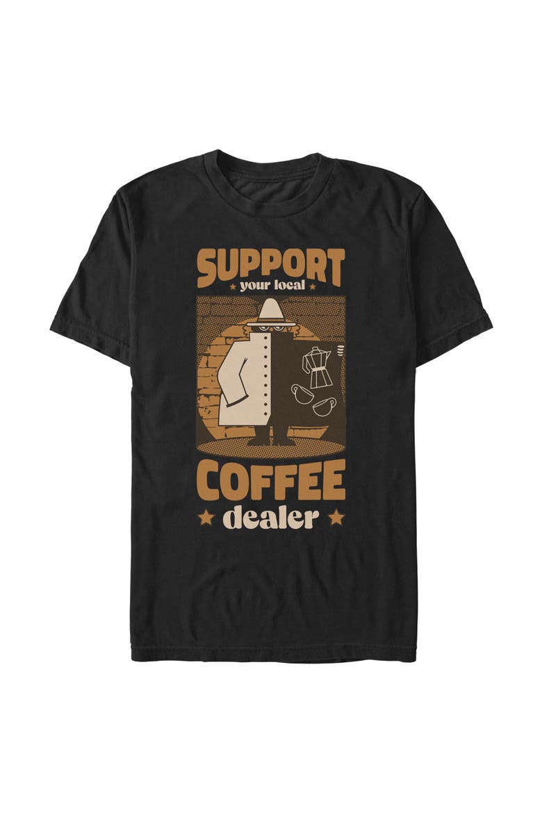 Men's Lost Gods Local Coffee Dealer  Graphic T-Shirt, Main, color, Black