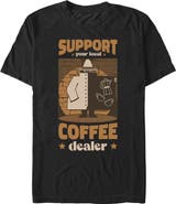 Lost Gods Men's Lost Gods Local Coffee Dealer Graphic T-Shirt