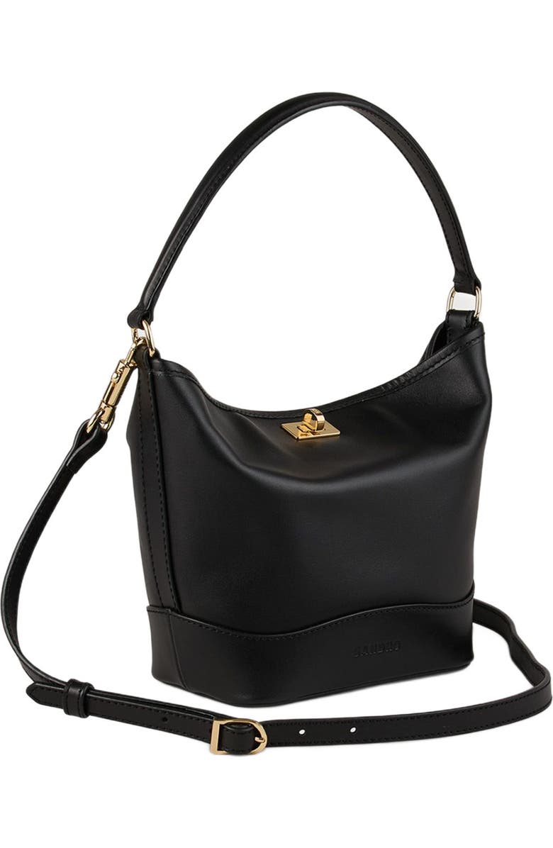 SANDRO Tangoso mini leather bag, Alternate, color, Black