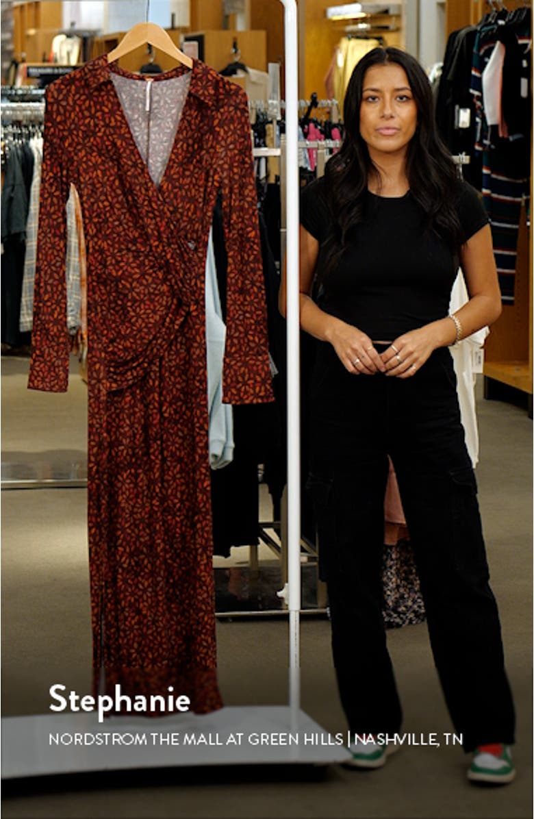 Shayla Floral Long Sleeve Wrap Dress, sales video thumbnail