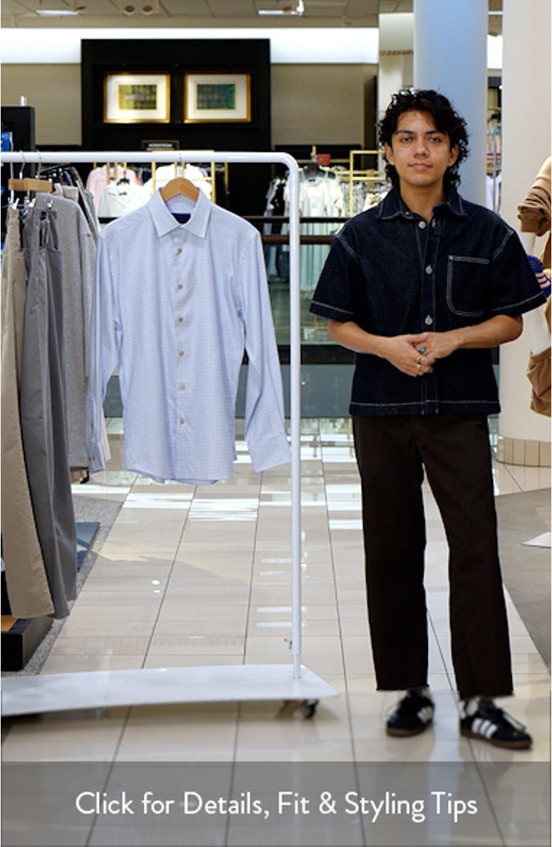 Trim Fit Check Cotton Dress Shirt, sales video thumbnail