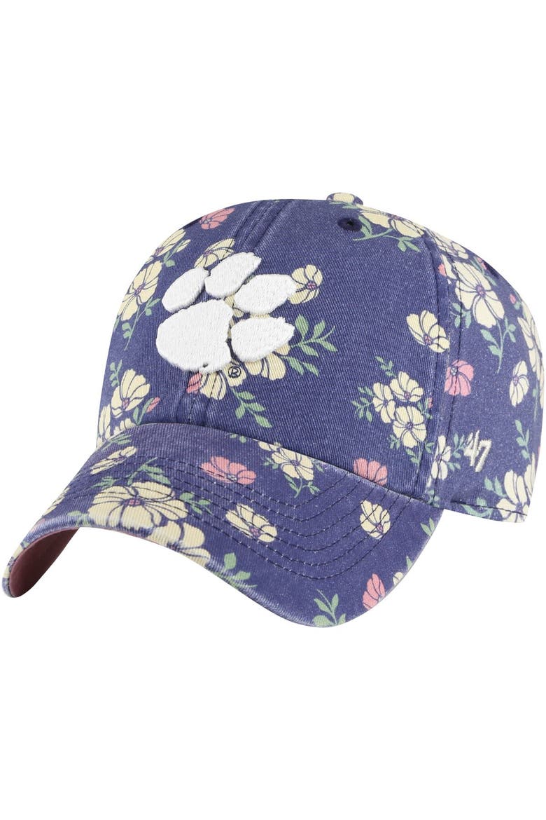 Women's '47 Navy Clemson Tigers Primrose Clean Up Adjustable Hat, Main, color, Navy